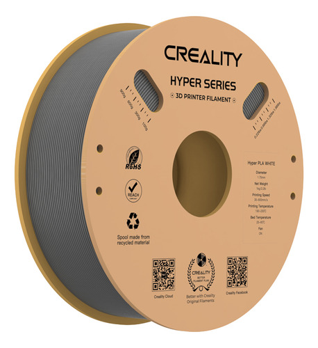 Suministros De Impresión 3d Pla Grey Hyper Creality.+/- 0.03