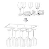 Colgador De Copas Metal Blanco/negro Bar Organización 40*23