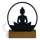 Escultura De Mesa Buda Enfeites E Decoração Da Casa Cor Preto E Marrom