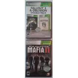 Fallout 3 Oblivion  Mafia -3 Jogos Em 2 Boxs Orig Xbox 360