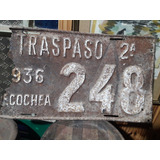 Antigua Patente 1936 Necochea Traspaso 30x18 Cm No Enlozada