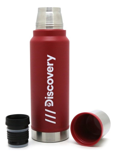 Termos 1 Litro Discovery De Acero Inoxidable Agua Caliente Color Rojo