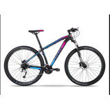 Mountain Bike Volta Razz R29 M 24v Frenos De Disco Hidráulico Cambios Microshift Color Negro/azul/rosa  