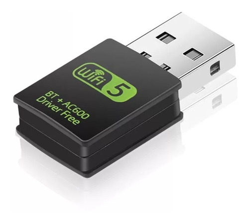 Adaptador Wifi + Bluetooth Para Pc Usb 2x1 Receptor 600mb 5g