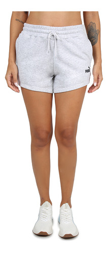 Short Entrenamiento Puma Ess High Waist Mujer En Gris | Dext