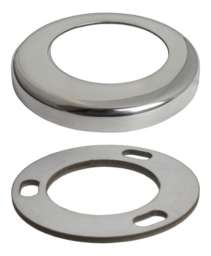 Flange Base Redonda + Canopla Em Inox Tubo De Ø2 (9 Un)