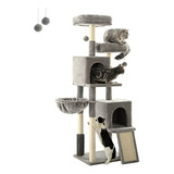 Árbol Para Gatos, Torre De 61.4in, Condo, 2 Perchas, 2 Caver