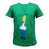 Remera Homero Simpson Arbusto 100% Algodón