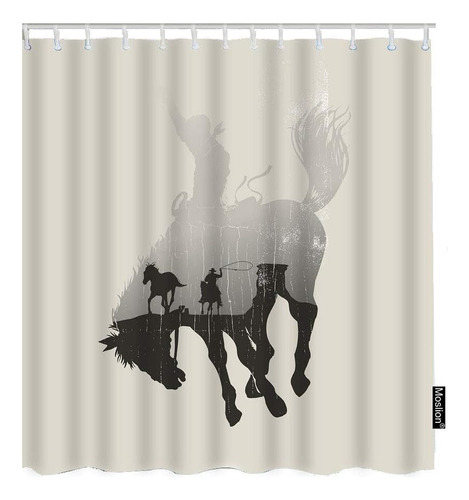 Caballo Cortinas De Ducha 72x72 Pulgadas Doble Exposici...