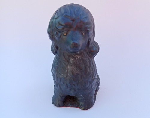 Figura Perrito(a) Poodle (piedra Pizarra Galesa) Vintage