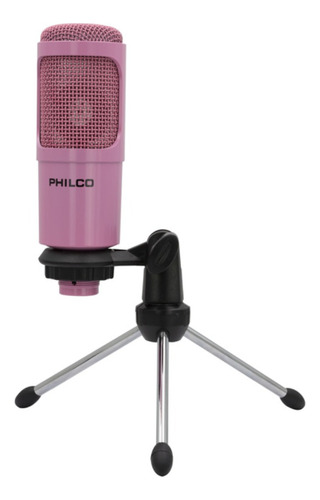 Microfono Usb Streaming Philco Pink + Tripode - Revogames