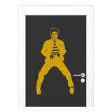 Adesivo Para Porta Amarelo Dança Elvis Rock