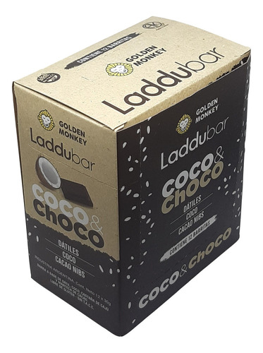 12 Barritas Veganas Coco & Choco S/tacc S/azucar Laddubar Dw