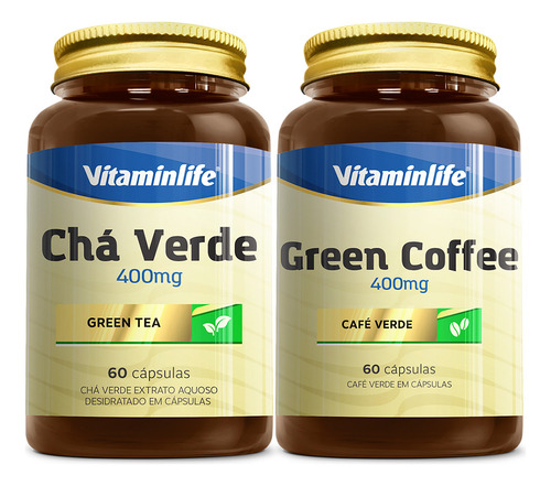 Kit Combo Cha Verde 60 Caps + Green Coffee 60 Caps