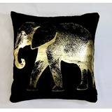 Funda O Forro Cojín Decorativo Elefante Dorado 45x45 Cm 