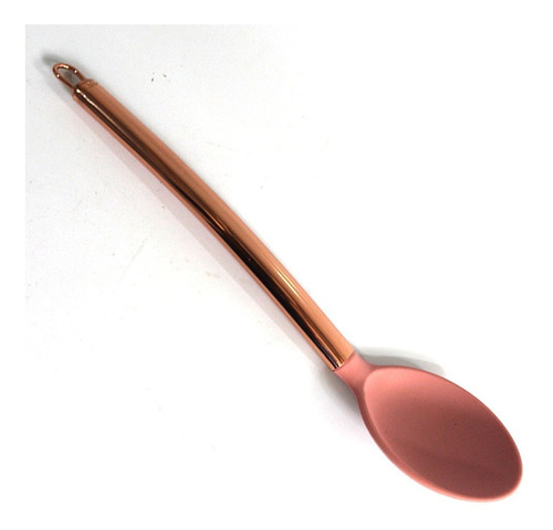 Utensílio De Cozinha Rosa Silicone Inox Rose Gold