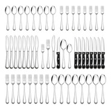 Wildone 72-piece Silverware Set With Steak Knives, Stainl