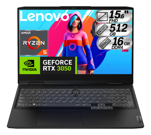 Lenovo Amd Ryzen 5 6600h Rtx 3050 4gb Ram 16gb Ssd 512gb