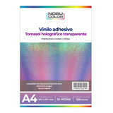 Vinilo Adhesivo Tornasol Transparente A4 - 135grs - 10 Hojas