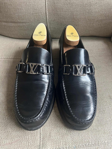 Mocasines Louis Vuitton Cuero Negros