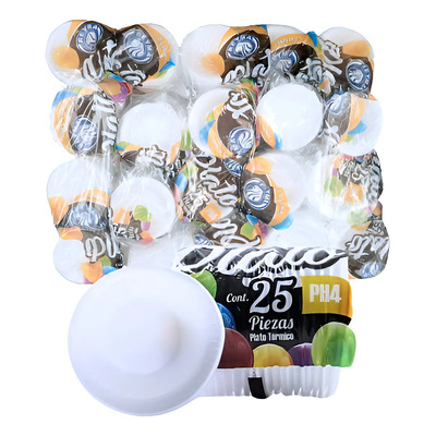 Plato Termico Ph4 Reyma 20 Paq\u002F25 Pzas Color Blanco | Envío gratis