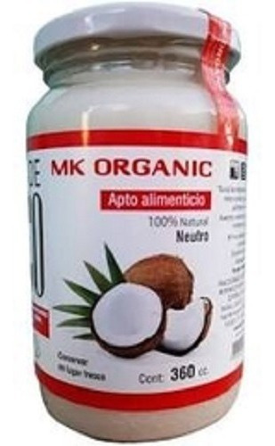 Aceite De Coco Neutro Mk Organic Por 360 Cc