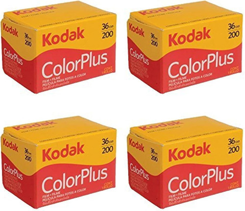 4 Rollos De Kodak Colorplus 200 Asa 36 Exposición