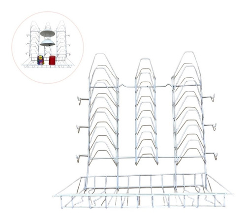 Organizador Cocina Platero Platos Pocillos Culinarios Metal