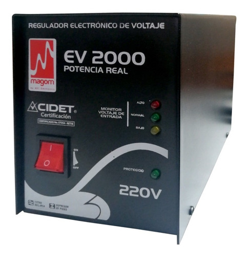 Regulador De Voltaje Bifasico 220v 2000 Watts Reales 2000va