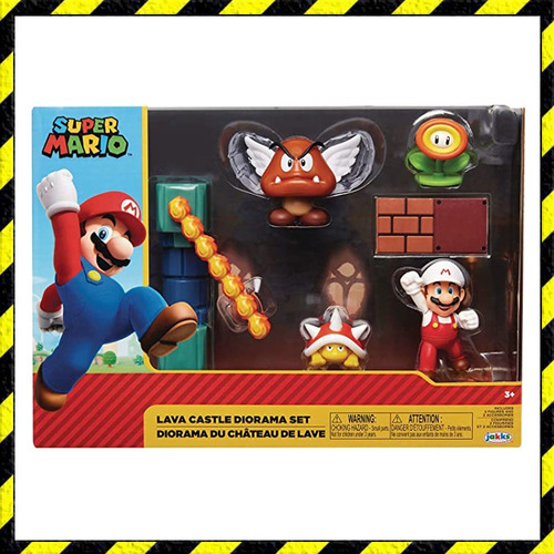 Set Diorama Castillo Lava - Mario Bros