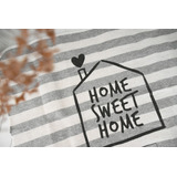 Paño Trapo De Piso Deco Rayado Home Sweet Home 58x45cm.