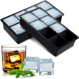 2 Pcs Molde Bandejas De Silicona De Hielo De Cócteles Whisky