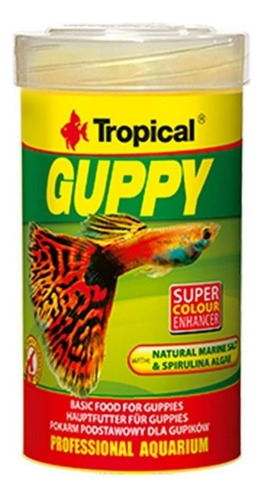 Alimento Para Peces Guppy Tropical 250ml 50g / Fauna Salud