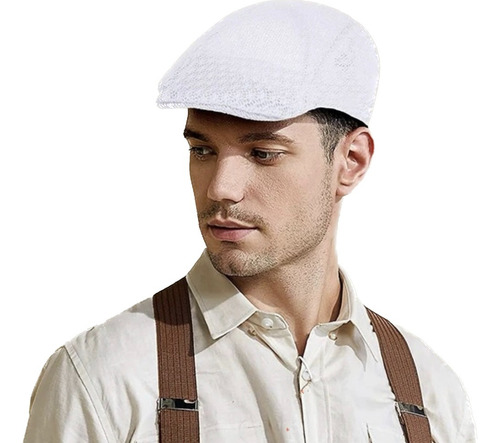 Boina Inglesa Flat Cap Verano Fresca Aireada Mesh Ventilada