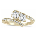 Anillo 1 Ct Diamante Natural En Oro Amarillo 10k