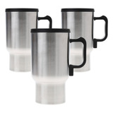 Pack 3 Termo Mug Portatil Para Auto 12 Vol / Hb Impotaciones