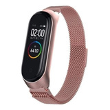 Pulseira Xiaomi Miband 3/4 Milanese Aço Inox Metal Magnética