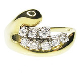 Anillo Oro 18 Kts. 8 Diamantes Talla Brillante Free Watch