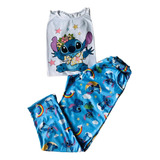 Pijama Animado Unisex Modelo Stitch - Talles 36 Al 50