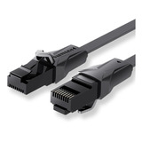 Cable De Red Vention Cat6 Certificado - 1 Metro Plano Ultra Fino Y Liviano  - Premium Patch Cord - Utp Rj45 Ethernet 10gbps - 250 Mhz - Cobre - Pc - Notebook - Servidores - Negro - Ibabf