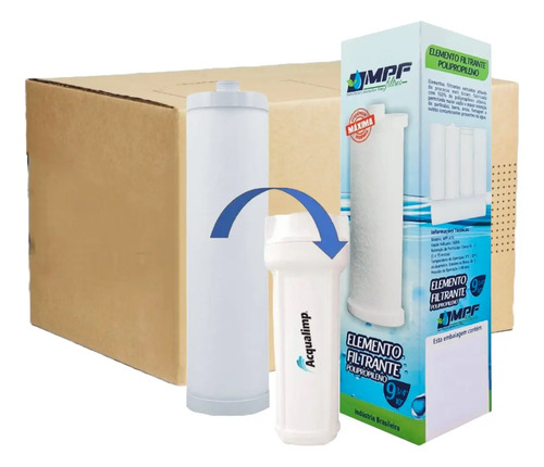 10refil Rosca P\u002F Filtro Branco Acqualimp Fpe-02r Caixa Dagua | Frete grátis