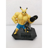 Figura Pokemon Gym Gimnasio Musculoso Pikachu Fitness B