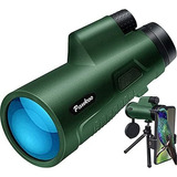 Monocular Lente 50 Mm Con Adaptador Para Celular Color Verde