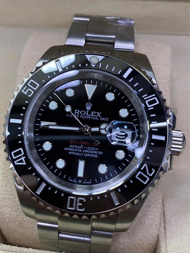 Relógio Masculino Rolex Sea Dweller Preto Promocional Sem Cx