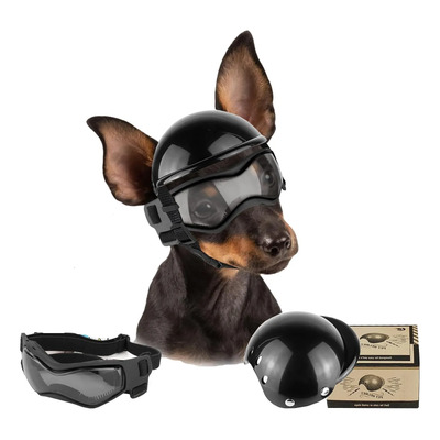 Casco Con Gafas De Protección Para Perro Pequeño | Envío gratis