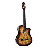 Violao Nylon Eletrico Cutaway Sunburst Vce226nc Ys Vogga Cor Yellow Sunburst