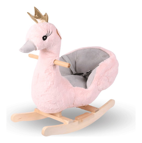 Balancin Caballito Mecedor De Madera Peluche Cisne Juguete