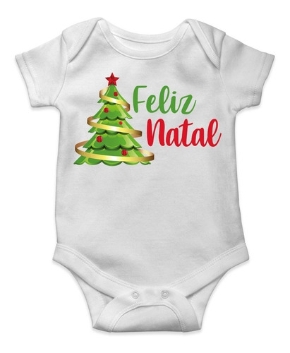 Roupa De Bebê Personalizada Temático Feliz Natal Papai Noel 