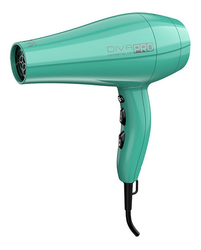 Secador De Pelo Ga.ma Italy Salon Pro Diva 4d Turquesa 220v