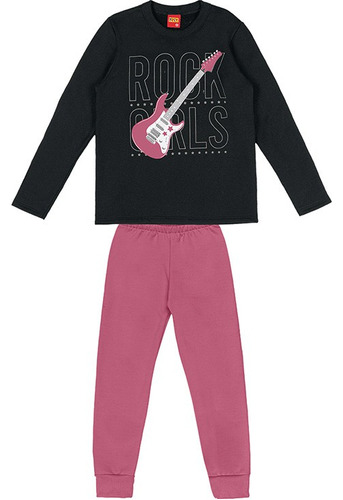 Roupa Infantil Calça Moletom Blusa Feminina Lançamento Frio